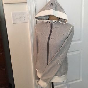 Lululemon Hoodie Jacket, brown and offwhite.